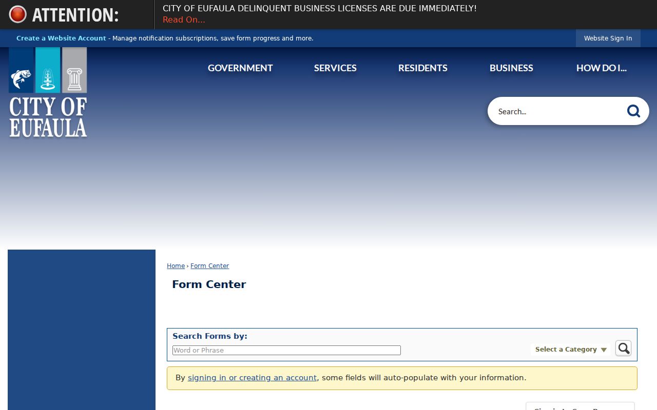 Eufaula court docket contact form fields